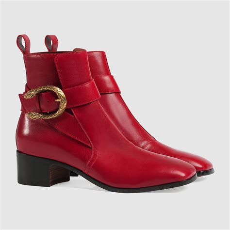 gucci red lace boots|Gucci red ankle boots.